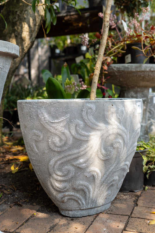 Oval Scroll Pot M OCLW.089